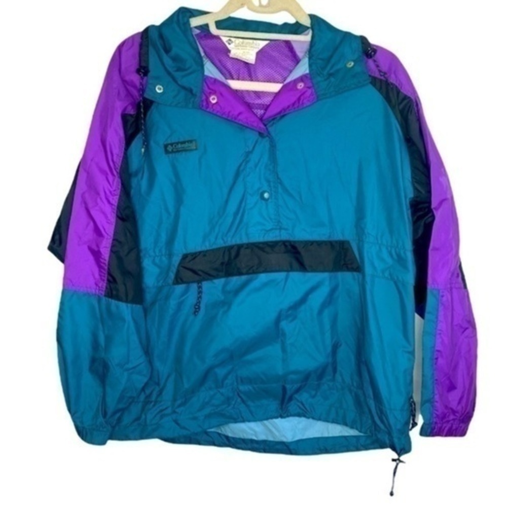 Columbia Vintage Color Block Rain Jacket Size Small
